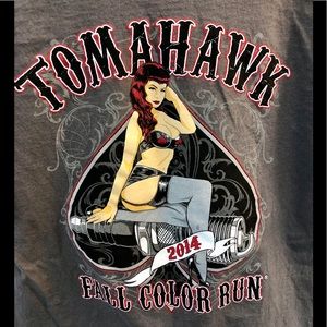 Gildan Biker Ride Pin Up Girl Graphic Tee Shirt